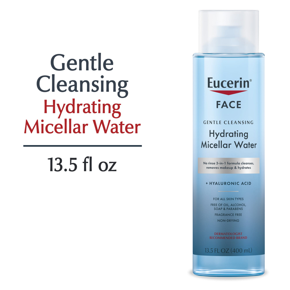 Eucerin, Face, увлажняющая мицеллярная вода, без отдушек, 400 мл (13,5 жидк. унц.)