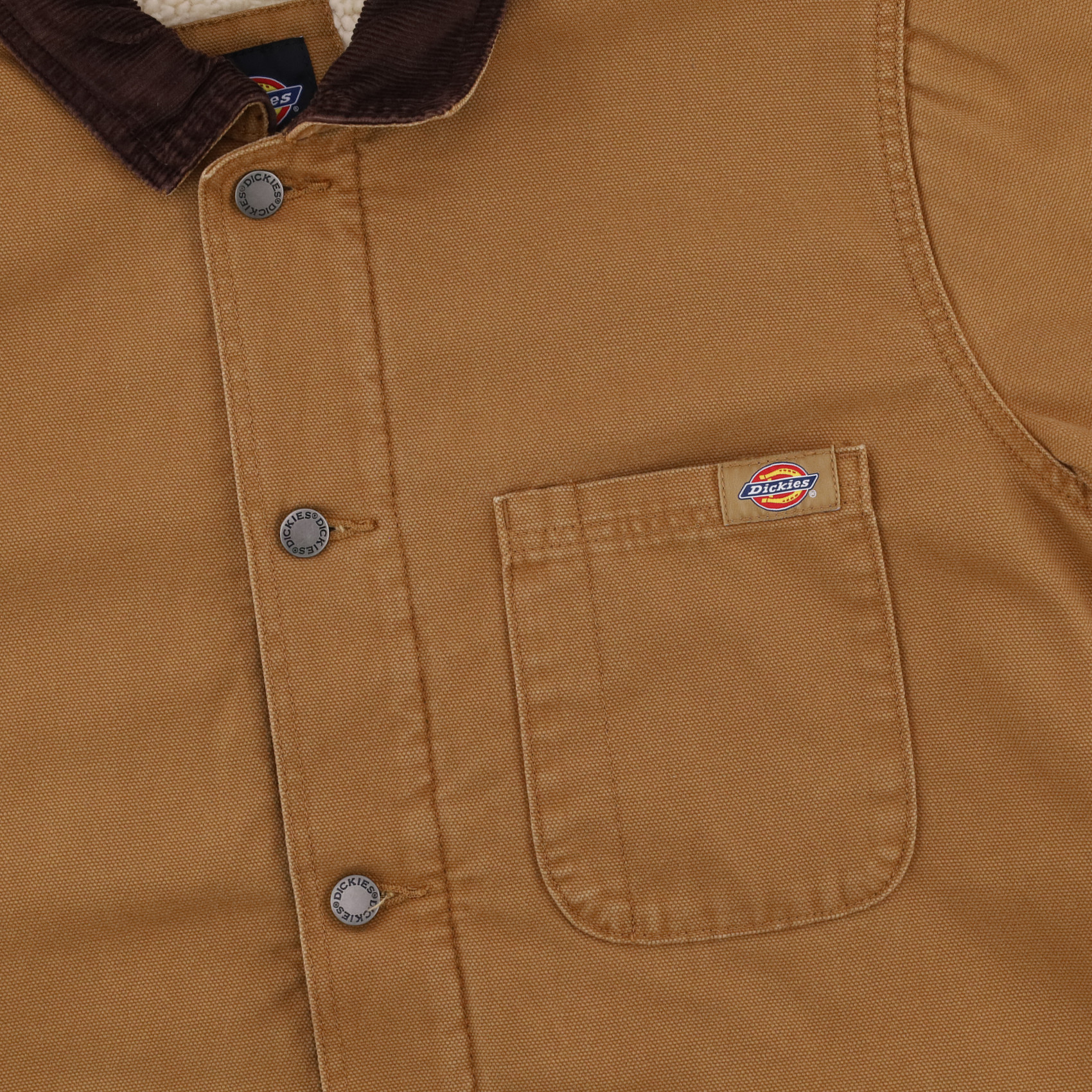Куртка Dickies Duck Lined Chore Coat (stonewashed brown duck) артикул: - купить в магазине Дайс