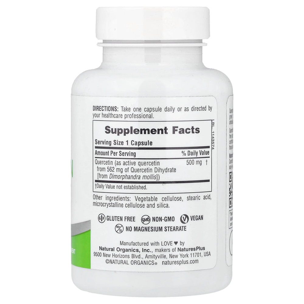 NaturesPlus, Pro Quercetin 500, 60 капсул (500 мг на капсулу)
