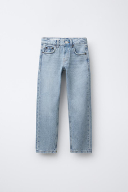 ZARA ДЖИНСЫ STRAIGHT, СИНИЙ