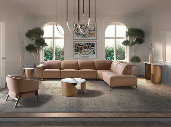 Кресло Angel Cerda 5189 из коричневой кожи