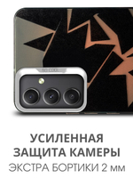 Дизайнерский чехол из пластика для SAMSUNG GALAXY A34 с усиленной защитой камеры и глянцем