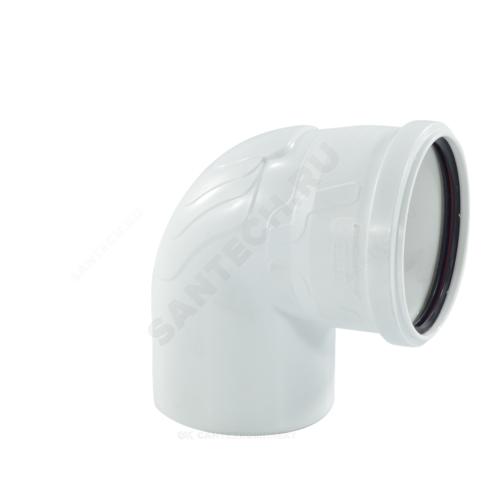 Отвод PP-M бесшумный белый Дн 110х87гр б/нап в/к RTP (РосТурПласт) 24419
