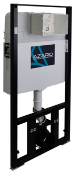 Комплект подвесной безободковый унитаз Azario Nova AZ-8010-1000+AZ-8200-0045+AZ-2216 SP с микролифтом + система инсталляции с кнопкой смыва белый / хром глянцевый
