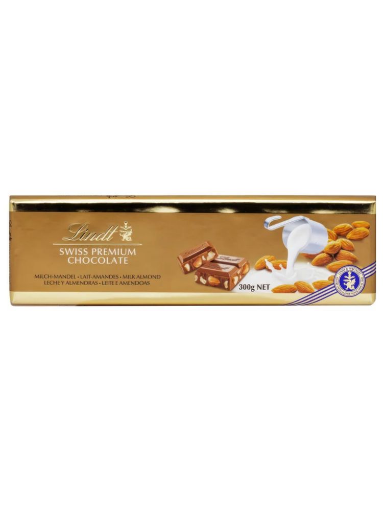 Молочный шоколад Lindt с миндалем 300 г