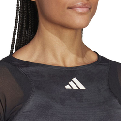 Женская теннисная футболка (dł. Рукава) Adidas Paris Freelift Longsleeve Tee - carbon/black