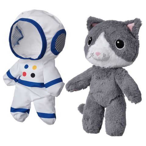 Мягкая игрушка IKEA AFTONSPARV (АФТОНСПАРВ), Кот космонавт, 28 см