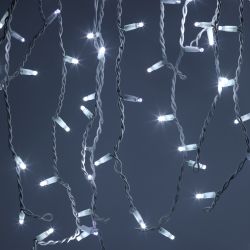 Гирлянда ЭРА ERAPS-BK1 бахрома 2x0,7 м холодный белый свет 100 LED | Профессиональное праздничное и новогоднее освещение
