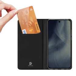 Чехол книжка из кожи черного цвета для Google Pixel 11, серия Skin Pro Series от Dux Ducis