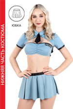 Нижняя часть костюма «Полицейская», Pecado BDSM, юбка, голубой, 44-46