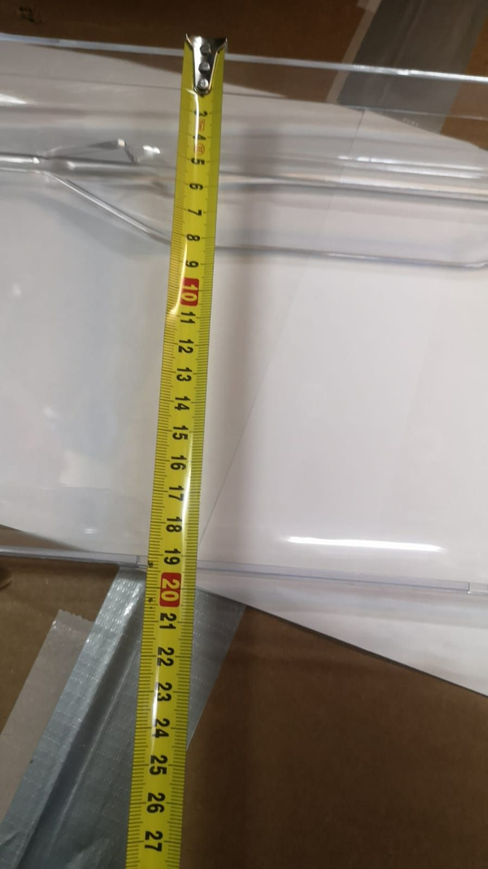 Панель ящика 198*456мм морозильной камеры прозрачный Ariston, Indesit C00385667, C00372744, 385667, 372744
