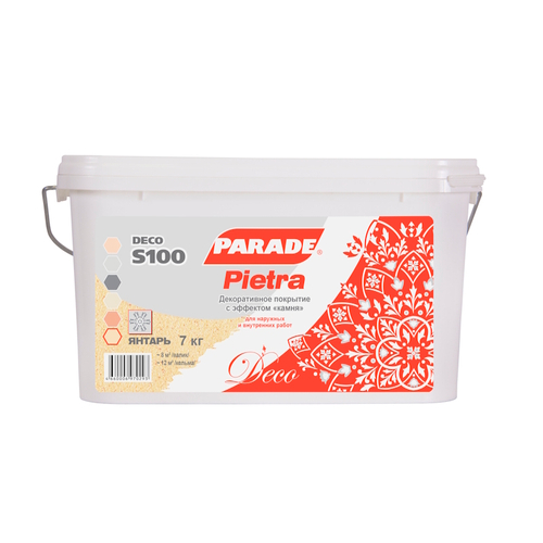 Декор.штукатурка с эф.камня PARADE S100 Терракотта 7кг * АКЦИЯ