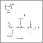 5235/5C MODERNI LN26 151 хром Люстра потолочная E27 5*40W 220V GILLIAN
