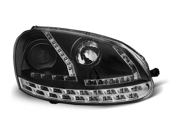 Передние фары VW Golf 5 daylight black