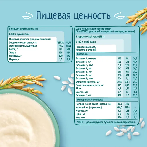 Каша молочная ФрутоНяня рисовая 190г