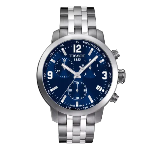 Tissot T055.417.11.047.00 мужские часы Tissot PRC 200 Chronograph на стальном браслете