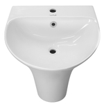 Умывальник-моноблок WAVE РОЯЛЬ/ROYAL 480*420*835 ш*г*в, с хром переливом, белый, овал