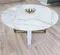 Стол Marble Cross Round, Ø130 см, белый керамогранит