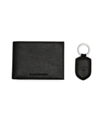 кожаный кошелек + брелок Emporio Armani - черный(Y4R222 Y068E)