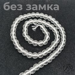Нить бусин горный хрусталь 6 мм