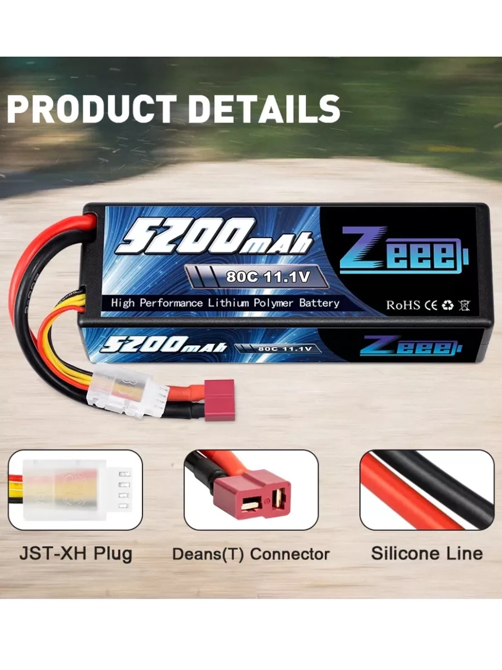 Аккумулятор для радиоуправляемой машинки Li-Po 11.1V 5200mAh