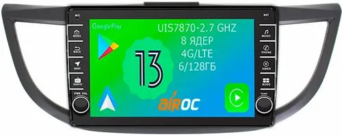 Магнитола для Honda CR-V 2012-2018 - Airoc AB-1904 (кнопки и крутилки), Android 13, Быстрая, SIM-слот, CarPlay