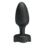 Анальная вибропробка 9,8см с мигающими огнями Pretty Love Osborn Butt Plug Multi Color Bottom Black BI-040183