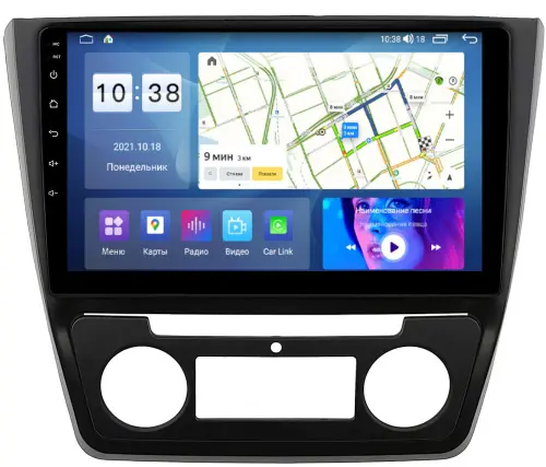 Магнитола для Skoda Yeti 2009-2018 (климат) - Parafar PF994T1LUX1UHD на Android 13, Быстрая, QLED, CarPlay, 4G SIM-слот