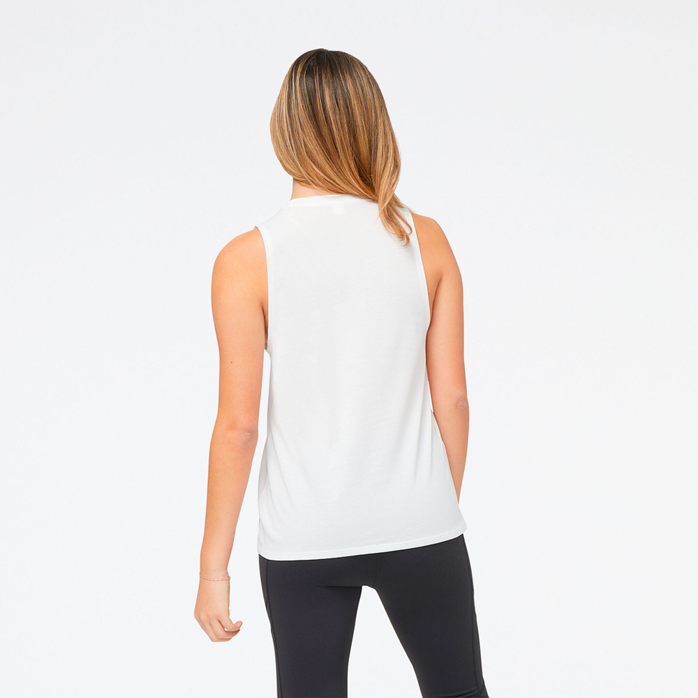 Женская теннисная майка New Balance Relentless Tank Top Women - White