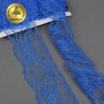 Кружево отделочное в стиле "трикотаж" 70 мм / 27.4 метра, 1668 цв.синий