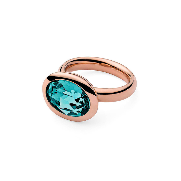 Кольцо Qudo Tivola Light Turquoise 16.5 мм 631783/16.5 BL/RG размер 16,5