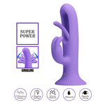 Сиреневый вибратор-кролик 17,5см c функцией фингеринга Pretty Love Killmoulis Rabbit Vibrator BW-500064