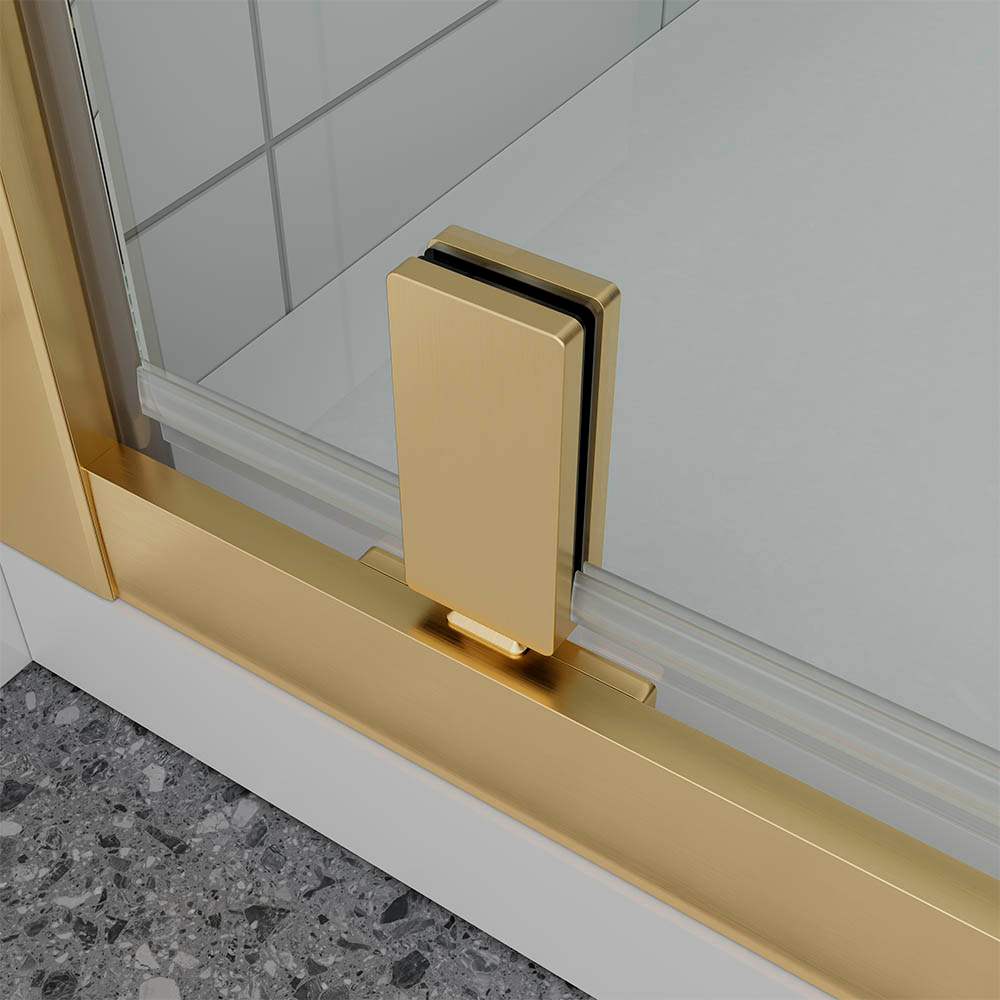 Душевая дверь Veconi Ottimo P30 G, 900x1900, золото брашинг, стекло матовое