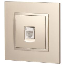 Розетка ЭРА Elegance 14-3107-04 информационная RJ45 IP20 шампань | Эра Elegance