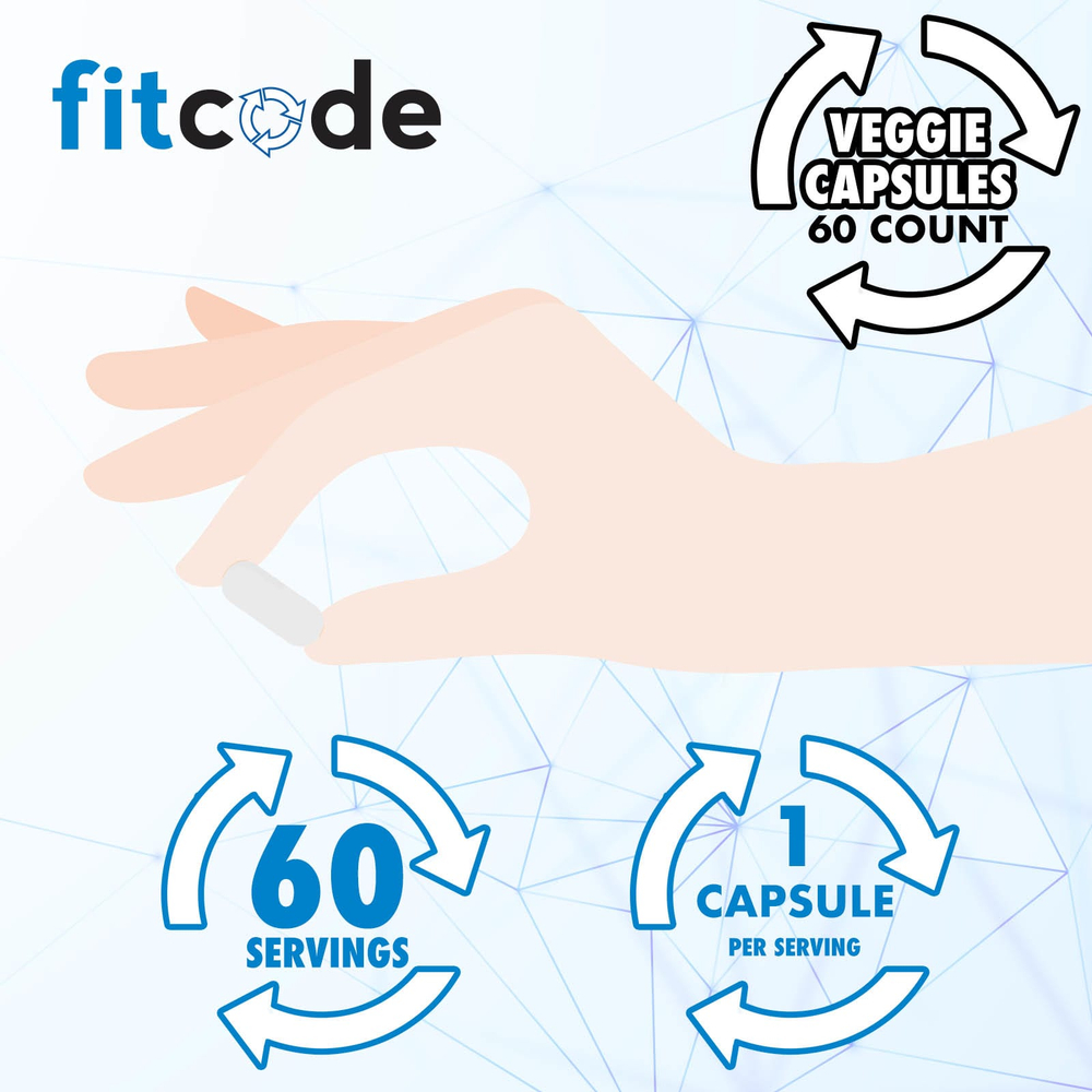 fitcode, L-теанин, 200 мг, 60 растительных капсул