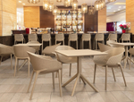 Стол пластиковый, Siesta Contract Sky Table 80, бежевый