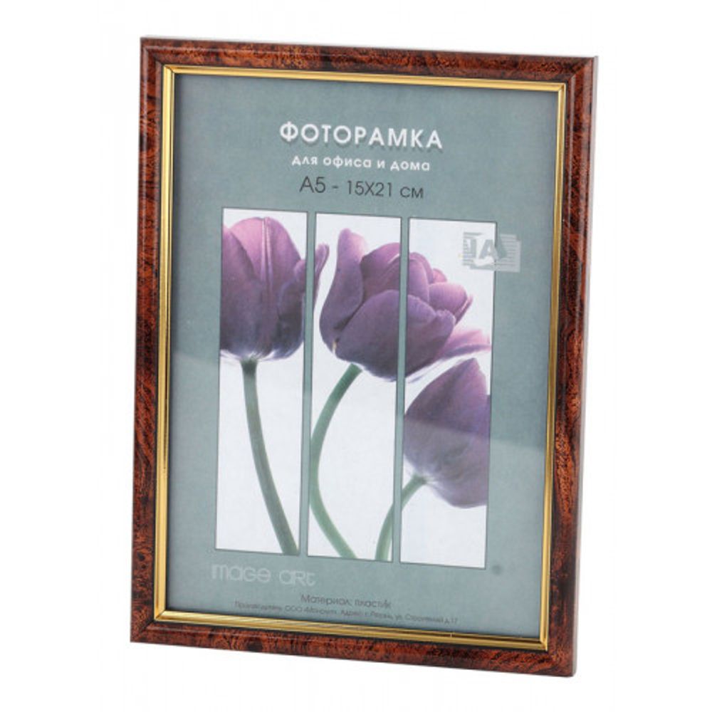 Фоторамка Interior Office 5 серия 582/10х15 тёмный орех пластиковая | Interior Office