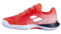 Детские теннисные кроссовки Babolat Jet Mach 3 Junior Clay - strike red/white
