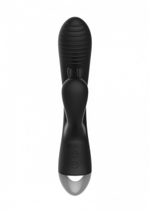 Чёрный вибратор E-Stimulation Rabbit Vibrator с электростимуляцией - 19 см. (Цвет: черный)