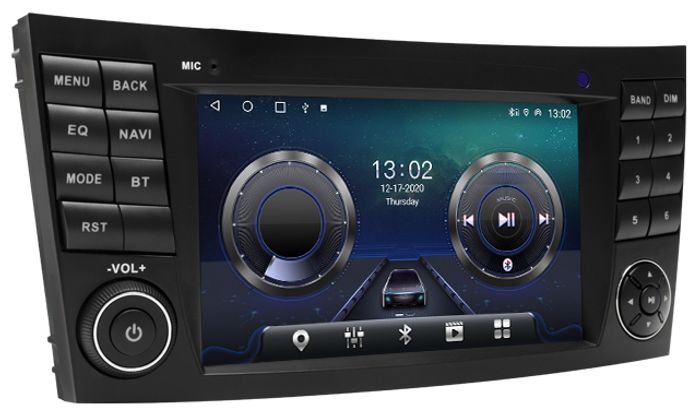 Магнитола для Mercedes-Benz E (W211) 2002-2010, CLS W219 - Kuberg MKD-7011-S10 Android 12, Быстрая, CarPlay, SIM-слот