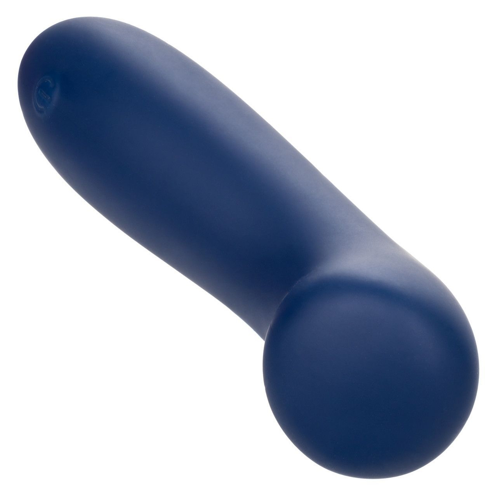 Синий вибромассажер Cashmere Satin G - 15,25 см. (Цвет: синий)