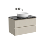 Тумба подвесная Sancos Snob R, Beige Soft 790х445х500, под столешницу без отверстия под смеситель, цвет Black Sky, арт. SNR80CE