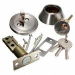 Китай Замок врезной DeadBolt 101 "К-19" никель кл/верт 5 кл.  (022803) длин. стержень)