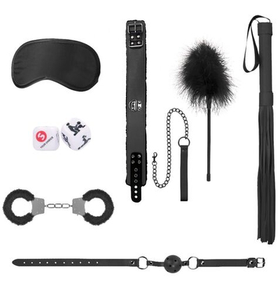 Черный игровой набор Introductory Bondage Kit №6 (Цвет: черный)