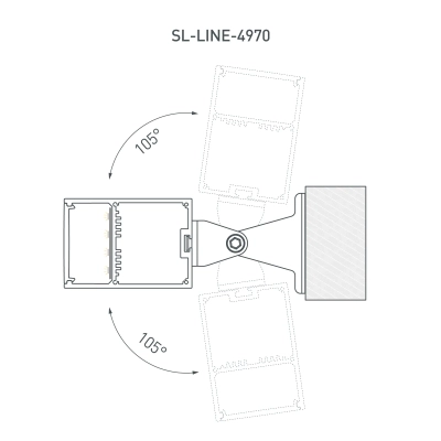 Профиль с экраном SL-LINE-4970-2500 BLACK+OPAL (Arlight, Алюминий)