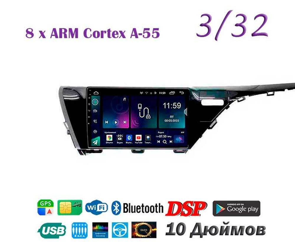 Topway TS18 3+32GB 8 ядер для Toyota Camry 2018-2020