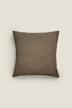 ZARA HOME ЧЕХОЛ ДЛЯ ДЕКОРАТИВНОЙ ПОДУШКИ ИЗ РЕЛЬЕФНОЙ ТКАНИ, СЕРО-КОРИЧНЕВЫЙ