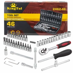 Набор инструмента 46пр. 1/4''(6-гран.)(4-14мм) KINGTUL KT-2462-46
