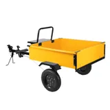 Прицеп для мотоблока TT-500, оцинк., груз. 500 кг, рег. сцепка, колеса 4.00-10, в упаковке Denzel — фото 3