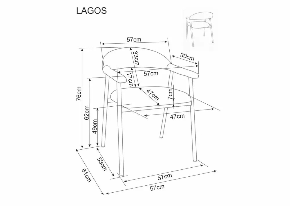 Стул SIGNAL LAGOS D Raven 34 латте/орех